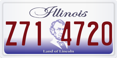 IL license plate Z714720
