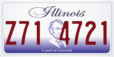 IL license plate Z714721