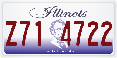 IL license plate Z714722