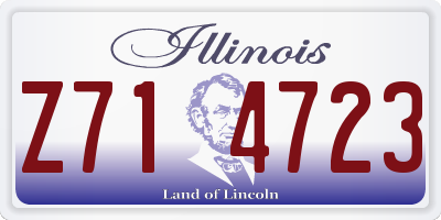 IL license plate Z714723