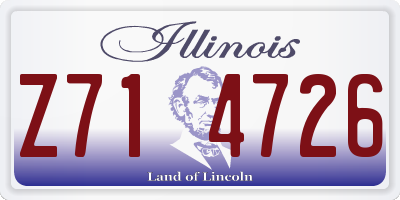 IL license plate Z714726