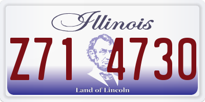 IL license plate Z714730