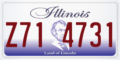 IL license plate Z714731
