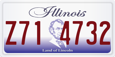 IL license plate Z714732