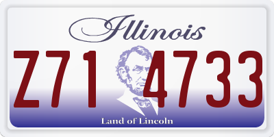IL license plate Z714733