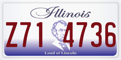 IL license plate Z714736