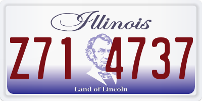 IL license plate Z714737