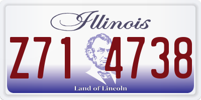 IL license plate Z714738