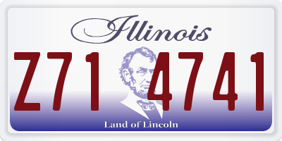 IL license plate Z714741