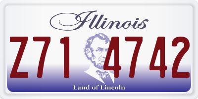 IL license plate Z714742