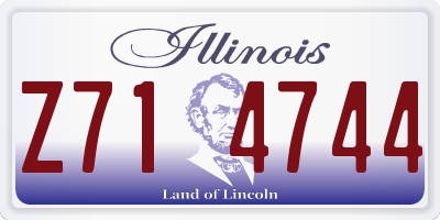 IL license plate Z714744