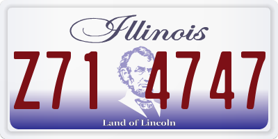 IL license plate Z714747