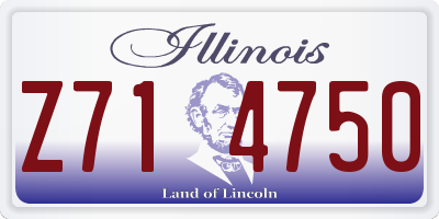IL license plate Z714750