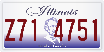 IL license plate Z714751