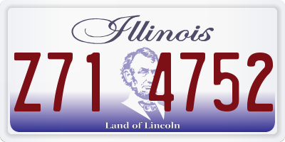 IL license plate Z714752