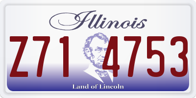 IL license plate Z714753