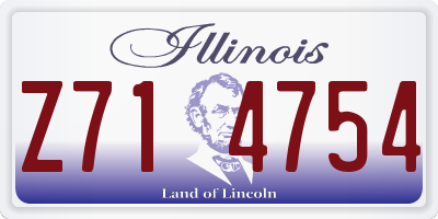 IL license plate Z714754