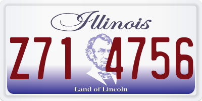 IL license plate Z714756