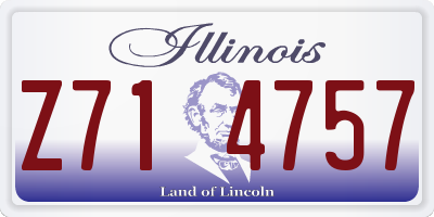 IL license plate Z714757