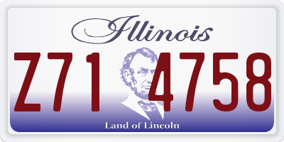 IL license plate Z714758