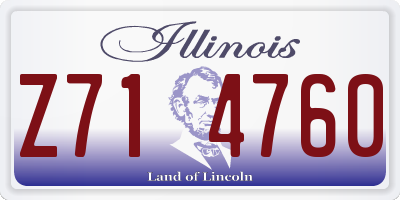 IL license plate Z714760