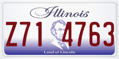 IL license plate Z714763