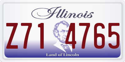 IL license plate Z714765