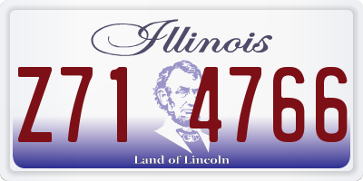 IL license plate Z714766