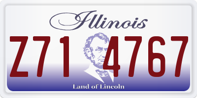 IL license plate Z714767