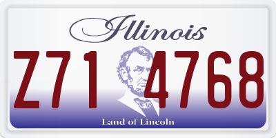 IL license plate Z714768