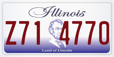 IL license plate Z714770