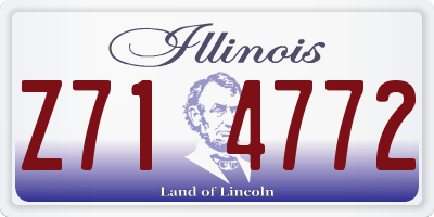 IL license plate Z714772
