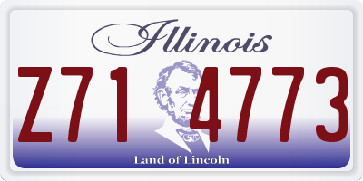 IL license plate Z714773