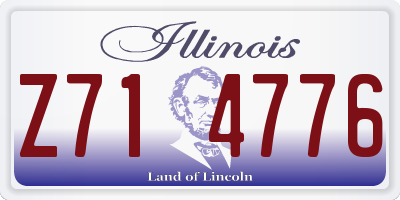 IL license plate Z714776