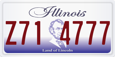 IL license plate Z714777