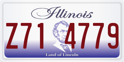 IL license plate Z714779