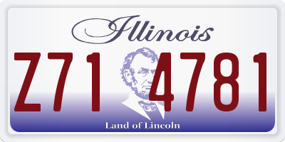 IL license plate Z714781