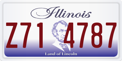 IL license plate Z714787