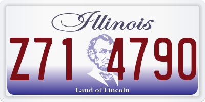 IL license plate Z714790