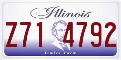 IL license plate Z714792