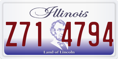 IL license plate Z714794