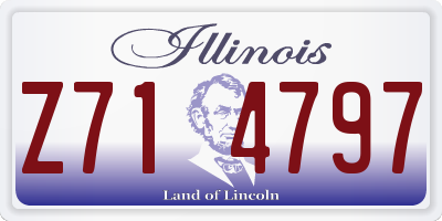 IL license plate Z714797