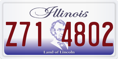 IL license plate Z714802