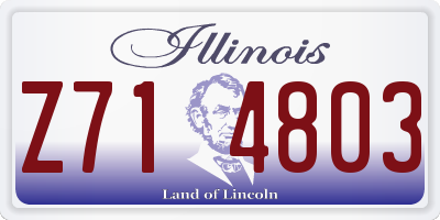 IL license plate Z714803