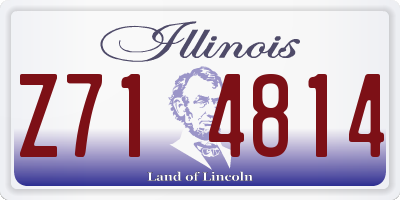 IL license plate Z714814