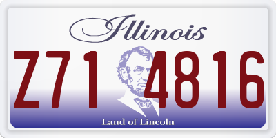 IL license plate Z714816