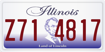 IL license plate Z714817
