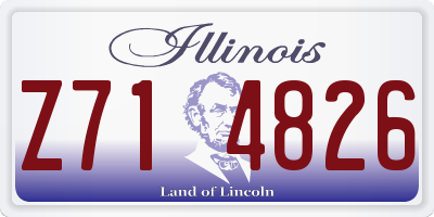 IL license plate Z714826