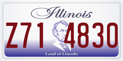IL license plate Z714830