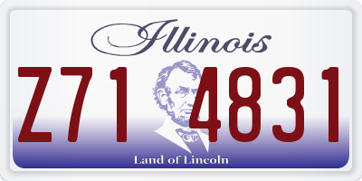 IL license plate Z714831